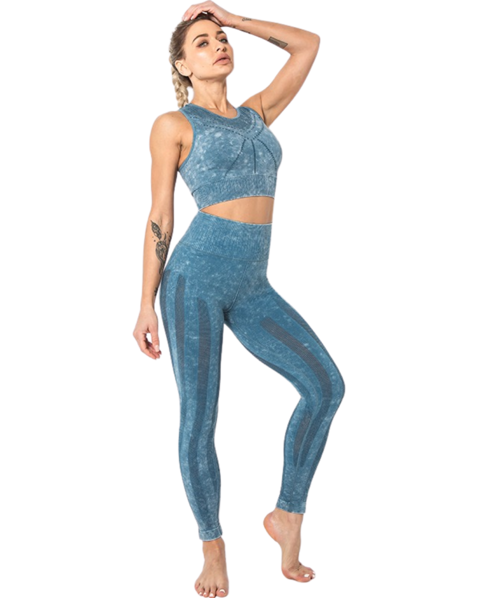 Denim High Waist Seamless Sets