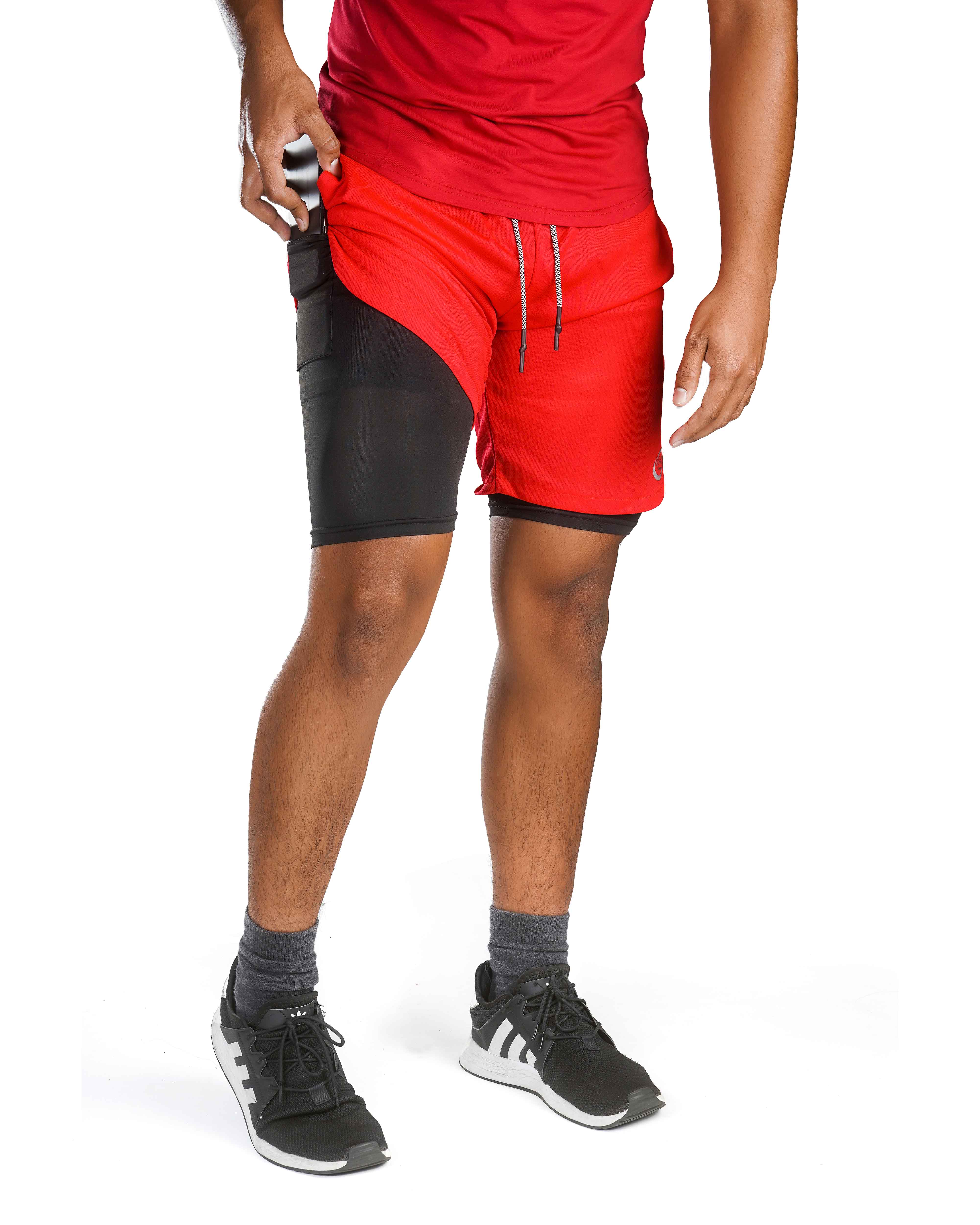 MEN'S SPORT SHORTS 2 IN ONE WITH PHONE POCKET (Run a size smaller) –  345activewear