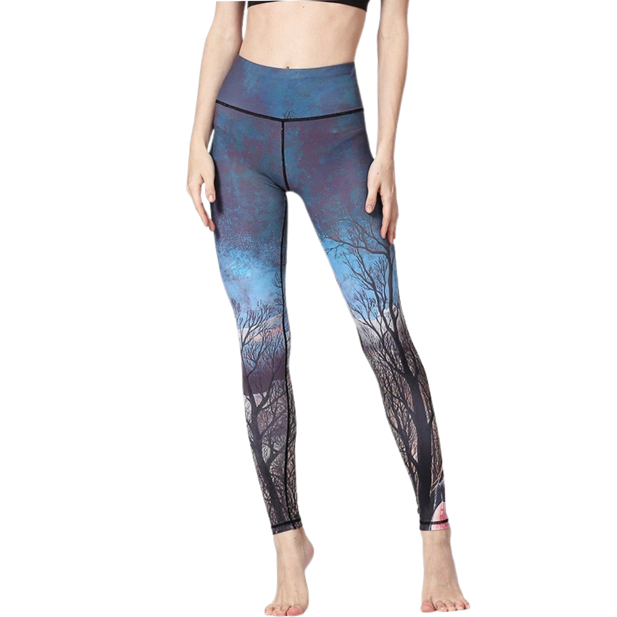 Abstract Forest Printed leggings