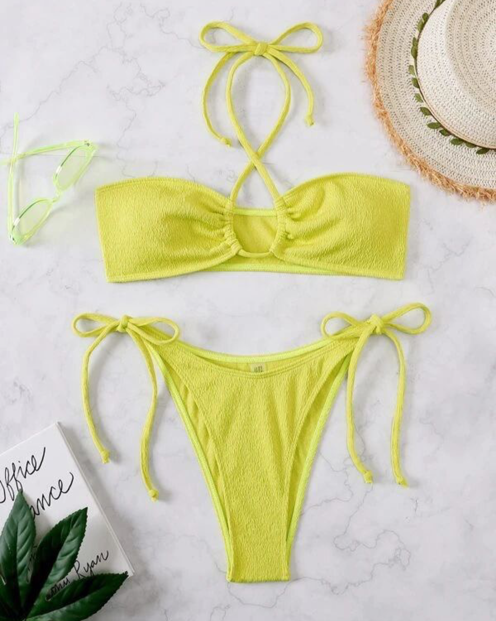 Neon Two Piece Swimsuit