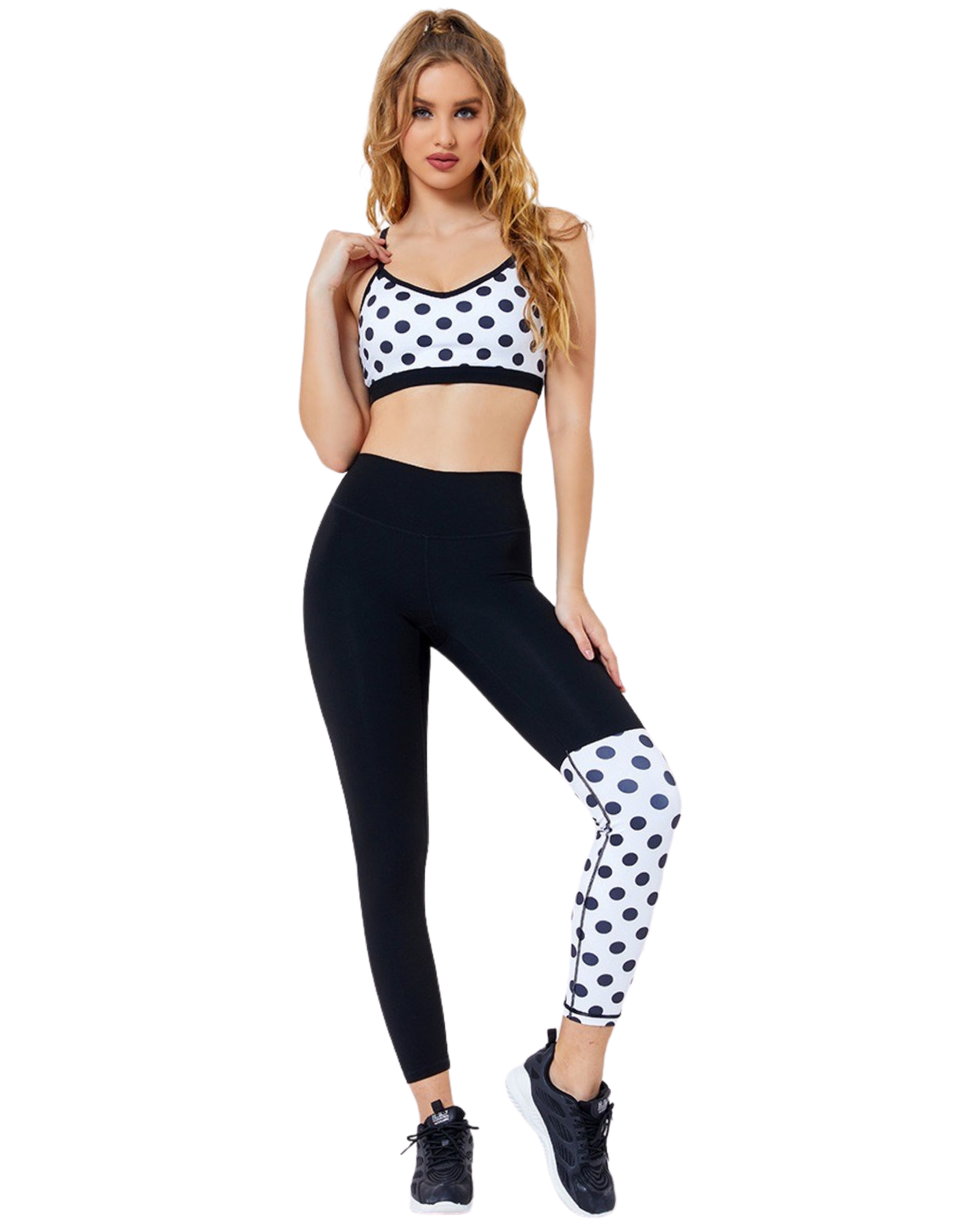 Polka Dot Print Gym Set 345activewear