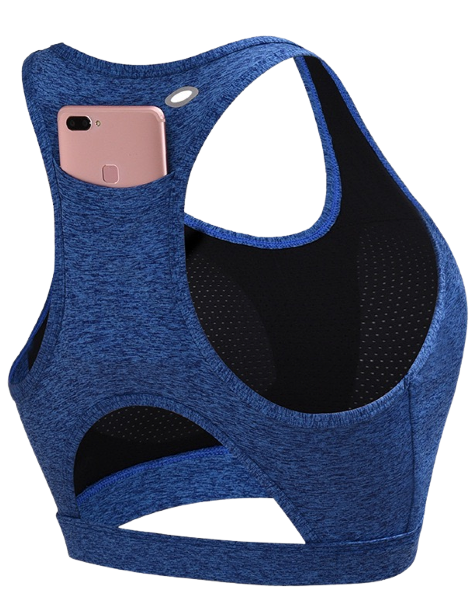 Padded Sports Bra with Phone Pocket